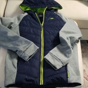 Kids Navy and Gray Hooded Jacket